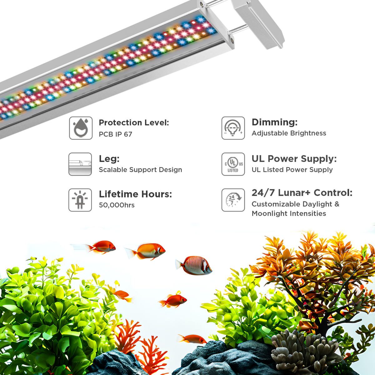 Light Finnex Stingray Vivid+ 3.0 Led Fixture | The Fish Factory
